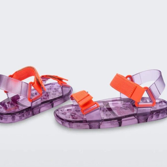 Melissa Wide Papete Sandals – Lilac/Orange (Size US 8) - Picture 2 of 3